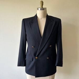VALENTINO NAVY BLUE WOOL SPORT COAT SIZE 39SHORT